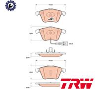 BRAKE PAD SET DISC BRAKE GDB1809 FOR AUDI A3/Sportback TT/Roadster VW BZC 2.0L