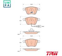 BRAKE PAD SET DISC BRAKE GDB1809 FOR VW GOLF/VI/Convertible SEAT AUDI 2.0L 4cyl