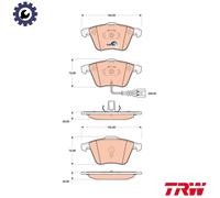 BRAKE PAD SET DISC BRAKE GDB1809 FOR VW GOLF/VI/Convertible SEAT AUDI 2.0L 4cyl