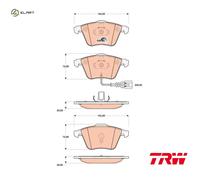 Brake pads GDB1809 TRW for VW AUDI SEAT