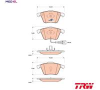 Brake pads GDB1809 TRW for VW AUDI SEAT