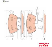 TRW GDB1811 Brake pad set