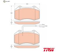 TRW Brake Pad Set GDB1812 - Disc Brake for Abarth, Alfa Romeo, Fiat