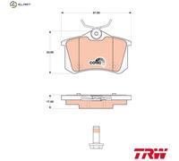 TRW Brake Pad Set GDB1813 - Disc Brake for Peugeot 207/207+ & Citroën C3 II/Picasso 1.6L