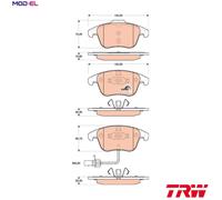 Brake pads GDB1814 TRW for AUDI A5 A5 Sportback A5 Convertible A4 Allroad B8