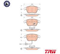 Brake pads GDB1814 TRW for AUDI A5 A5 Sportback A5 Convertible A4 Allroad B8