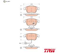 Brake pads GDB1814 TRW for AUDI A5 A5 Sportback A5 Convertible A4 Allroad B8
