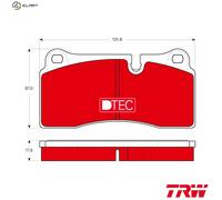 TRW GDB1816DTE Brake pad set