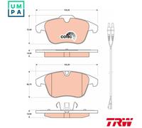 TRW GDB1818 Brake pad set
