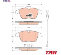 Fits TRW GDB1818 BRAKE PADS /RH/F/CITROEN C5 08- UK Stock