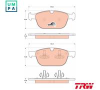 TRW GDB1821 Brake pad set