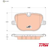 TRW Disc Brake Pad Set GDB1824 for Land Rover Range Rover III LM 448DT 508PS