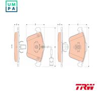 TRW Brake Pad Set GDB1832 – for Volvo S40 II & V50