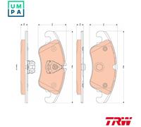 TRW Brake Pad Set GDB1833 – Disc Brake for Ford Focus II