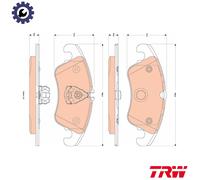BRAKE PAD SET DISC BRAKE GDB1833 FOR FORD JZDA 2.5L 5cyl FOCUS II
