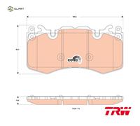 Brake pads GDB1834 TRW for LAND ROVER DISCOVERY IV RANGE ROVER Mk III