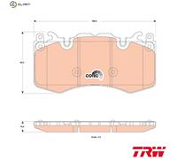 BRAKE PAD SET DISC BRAKE GDB1834 FOR LAND ROVER RANGE/SPORT/SUV/IV 2.0L 4cyl