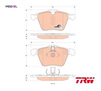 TRW Front Brake Pad Set for Jaguar F-Type P450 5.0 December 2019 to Present