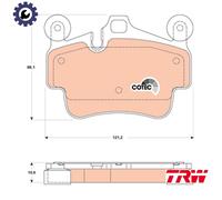 DISC BRAKE PADS SET FOR PORSCHE BOXSTER SPYDER 987 MA1 21 M 97 22 TRW