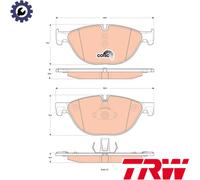 BRAKE PAD SET DISC BRAKE GDB1838 FOR BMW 5/F10/F11/Gran/Turismo/F07 6/F13/F12
