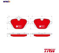 Brake pads GDB1840DTE TRW for BMW 5 X3 5 Touring Z4 Roadster X4 i8 i8 Roadster 7