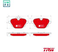 Brake pads GDB1840DTE TRW for BMW 5 X3 5 Touring Z4 Roadster X4 i8 i8 Roadster 7