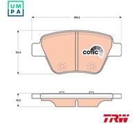 BRAKE PAD SET DISC BRAKE GDB1841 FOR SKODA VW FUSCA BORA/IV GOLF/VI SCIROCCO