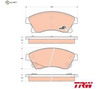 Brake pads GDB1843 TRW for OPEL CHEVROLET