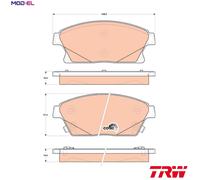 BRAKE PAD SET DISC BRAKE GDB1847 FOR VAUXHALL ASTRA/Mk/VI MOKKA OPEL 4cyl 1.2L
