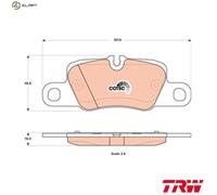 TRW Rear Brake Pad Set for Porsche 911 Carrera 4GTS MA1.03 3.8 Nov 2012-Nov 2019