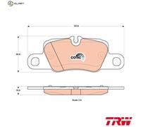 TRW Rear Brake Pad Set for Porsche 911 Carrera 4GTS MA1.03 3.8 Nov 2012-Nov 2019