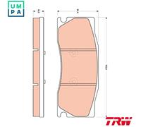TRW GDB1850 Brake pad set