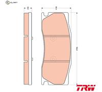 TRW GDB1850 Brake pad set