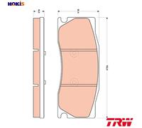 TRW GDB1850 Brake pad set