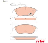 TRW GDB1855 Brake pad set