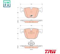 TRW Rear Brake Pad Set GDB1857 – Disc Brake for BMW 7 Series F01/F02 2008+