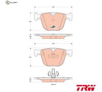 TRW Rear Brake Pad Set GDB1857 – Disc Brake for BMW 7 Series F01/F02 2008+