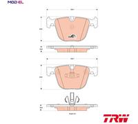 TRW Rear Brake Pad Set GDB1857 – Disc Brake for BMW 7 Series F01/F02 2008+