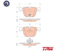 BRAKE PAD SET DISC BRAKE GDB1857 FOR BMW N47D20C N20B20A 2.0L 4cyl N57D30 3.0L