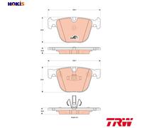 TRW Rear Brake Pad Set GDB1857 – Disc Brake for BMW 7 Series F01/F02 2008+