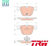 BRAKE PAD SET DISC BRAKE GDB1857 FOR BMW N57D30A/B/C N55B30A N54B30A N52B30 3.0L