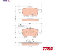 TRW GDB1865 Brake pad set