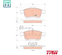TRW GDB1865 Brake pad set