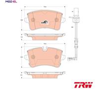 Brake pads GDB1867 TRW for AUDI A8 D4