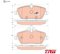 TRW GDB1870 Brake Pad Set of 4 Compatible for Mini Mini/Cooper (F56) 2013 - Front Axle and Other Vehicles
