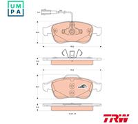 TRW Brake Pads GDB1873 – for Alfa Romeo Giulietta