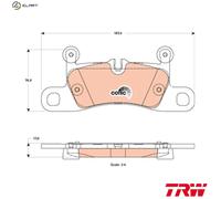 TRW Genuine Rear Disc Brake Pads GDB1875 for Porsche, VW