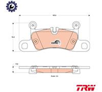 BRAKE PAD SET DISC BRAKE GDB1875 FOR PORSCHE M 05.9E/MCN.RB 3.0L 6cyl