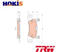 BRAKE PAD SET DISC BRAKE GDB1876 FOR PORSCHE CAYENNE MCX.ZA/MCU.RAM 55.02 3.6L