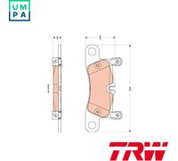 BRAKE PAD SET DISC BRAKE GDB1876 FOR PORSCHE CAYENNE MCX.ZA/MCU.RAM 55.02 3.6L